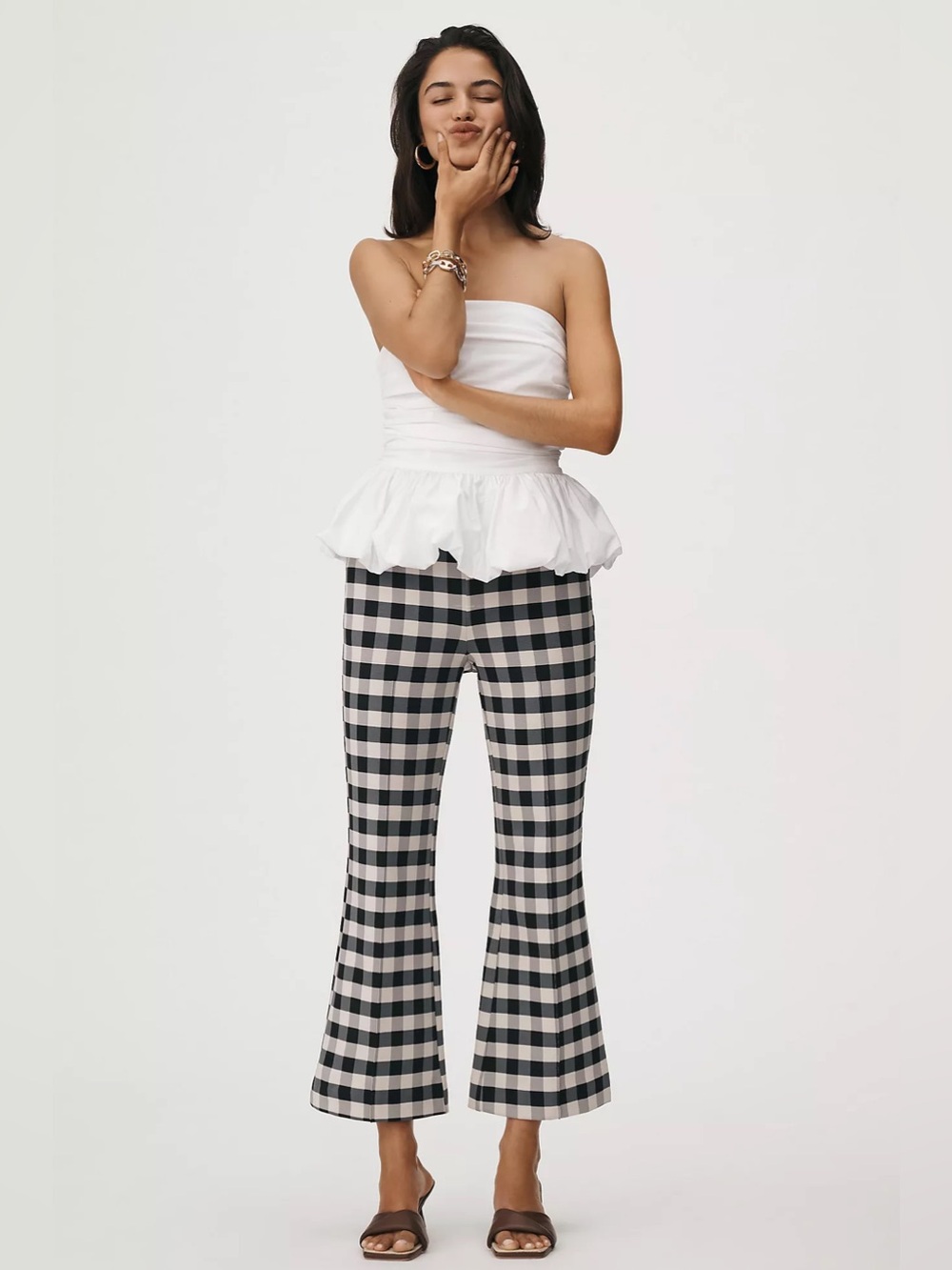 Anthropologie Strapless Drop-Waist Bubble Women’s Top